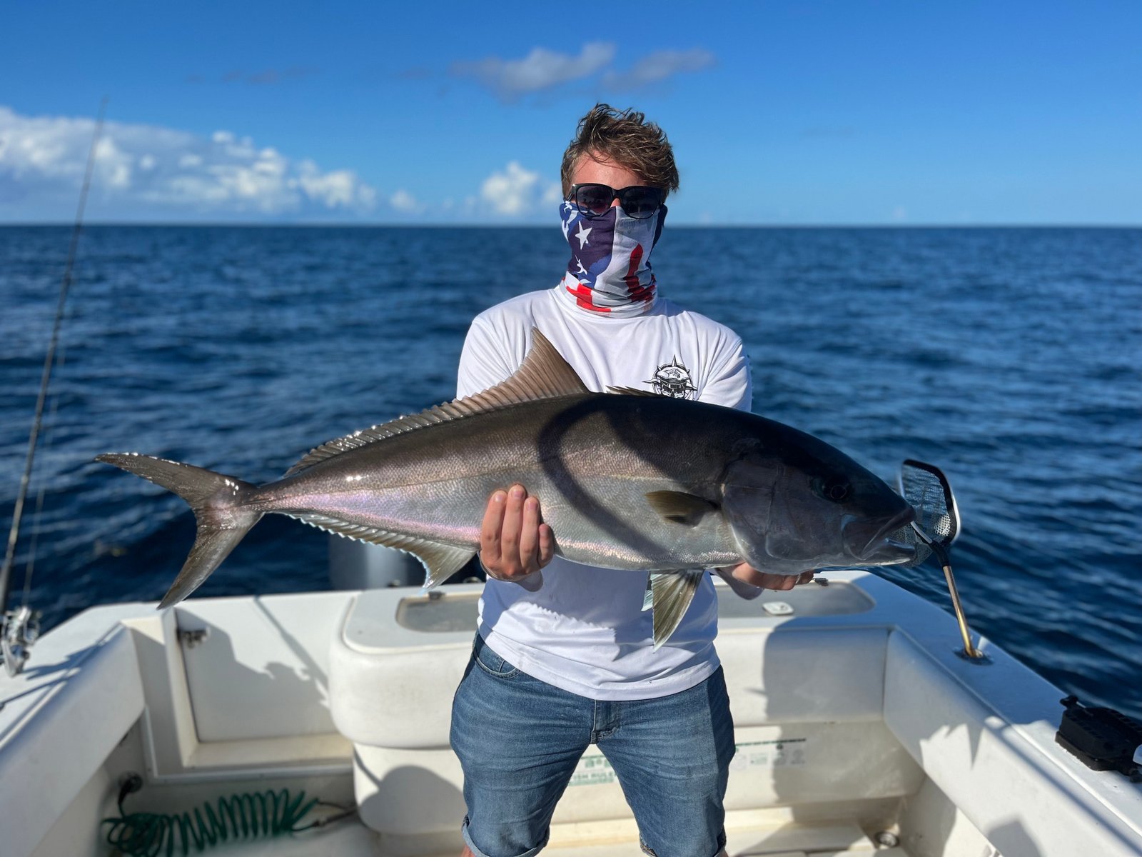 Big amberjack caught on the open water during an 8-hour fishing adventure