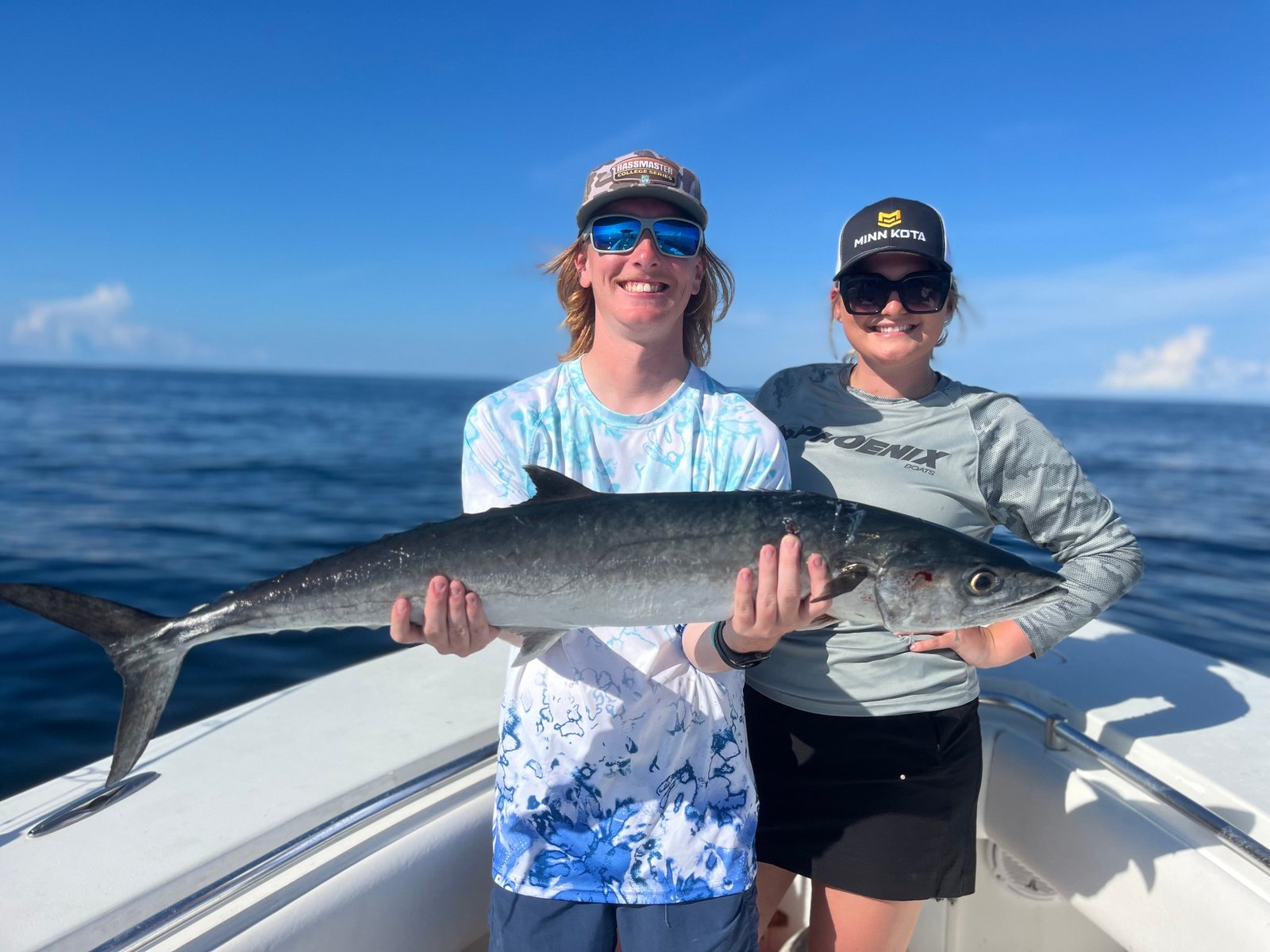 Angler with a king mackerel caught during a 6-hour offshore trip out of Charleston